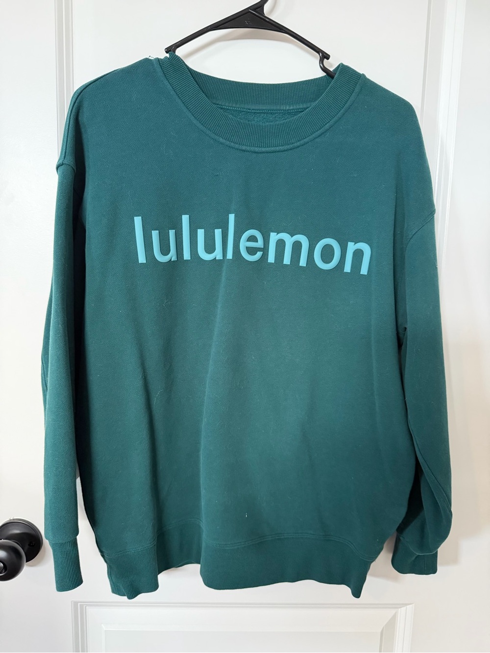 lululemon athletica Deep Teal Crewneck Sweatshirt with Light Teal Logo